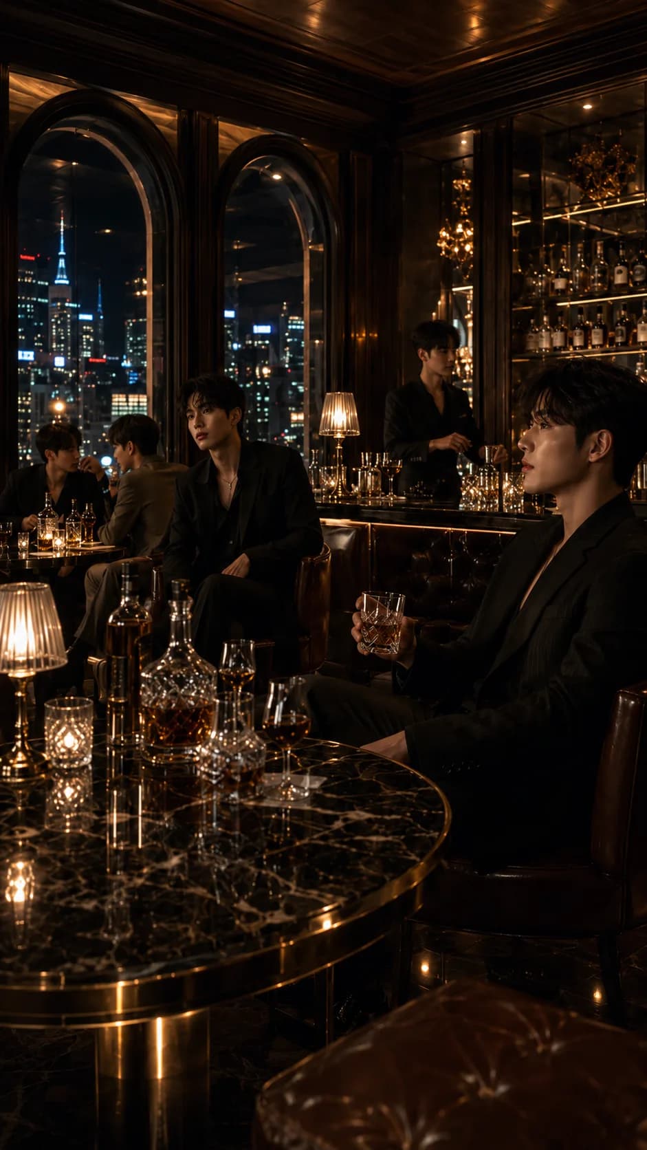 논현 강남 프리미엄 위스키 라운지 논현호빠의 메인 라운지 야경